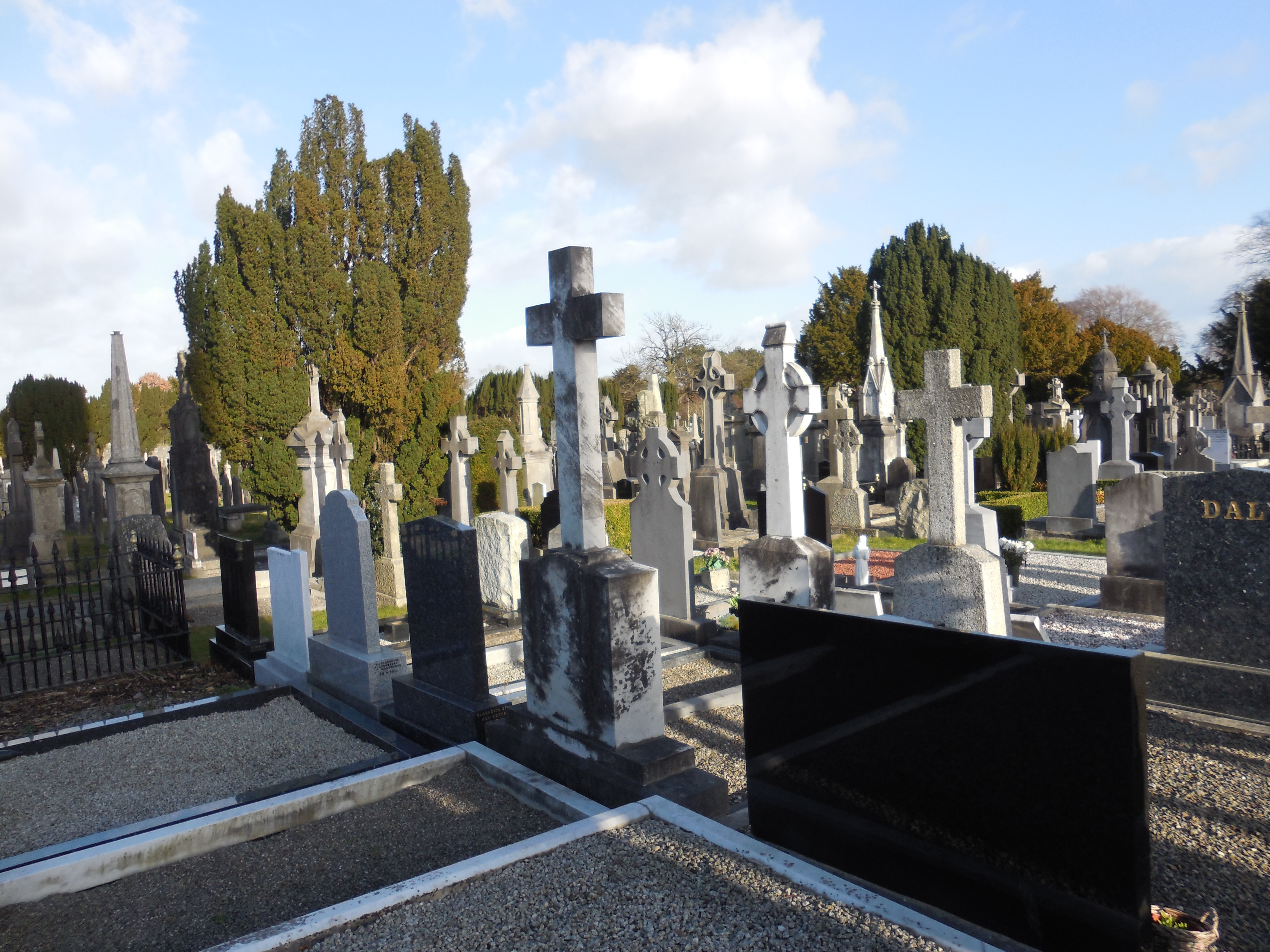 Glasnevin Cemetery, one of the largest cemeteries in Dublin.  It holds Daniel O'Connell, who was a very key figure to Ireland's history.